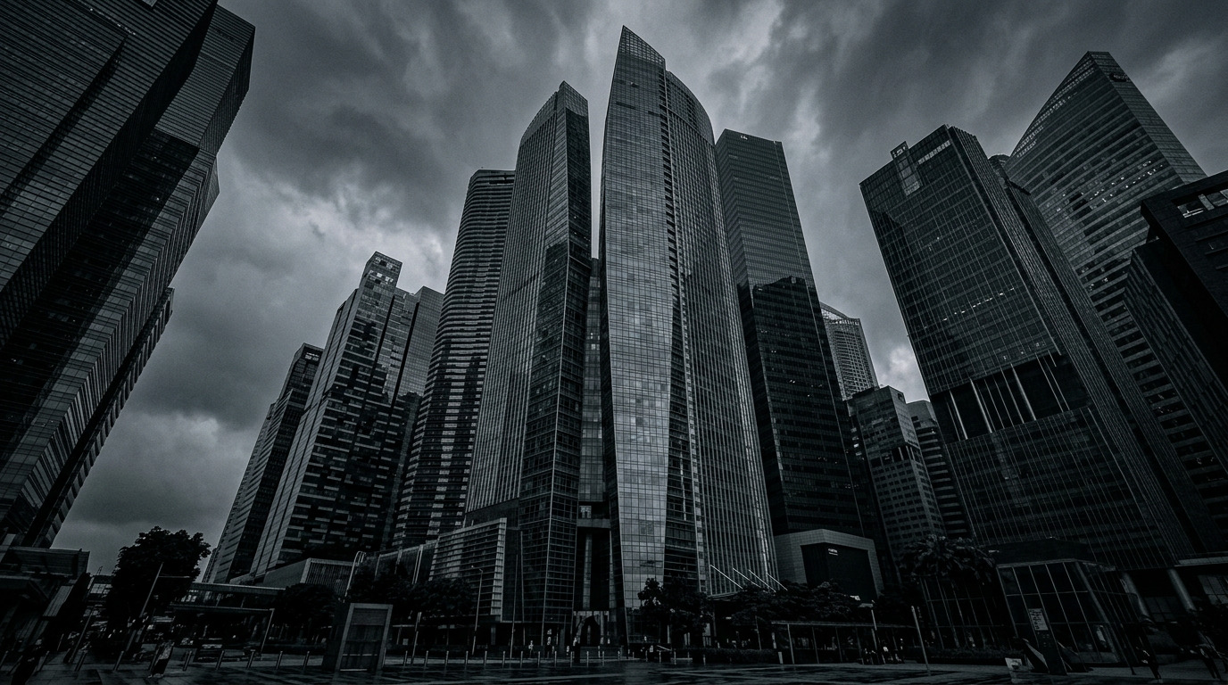Singapore financial district skyline