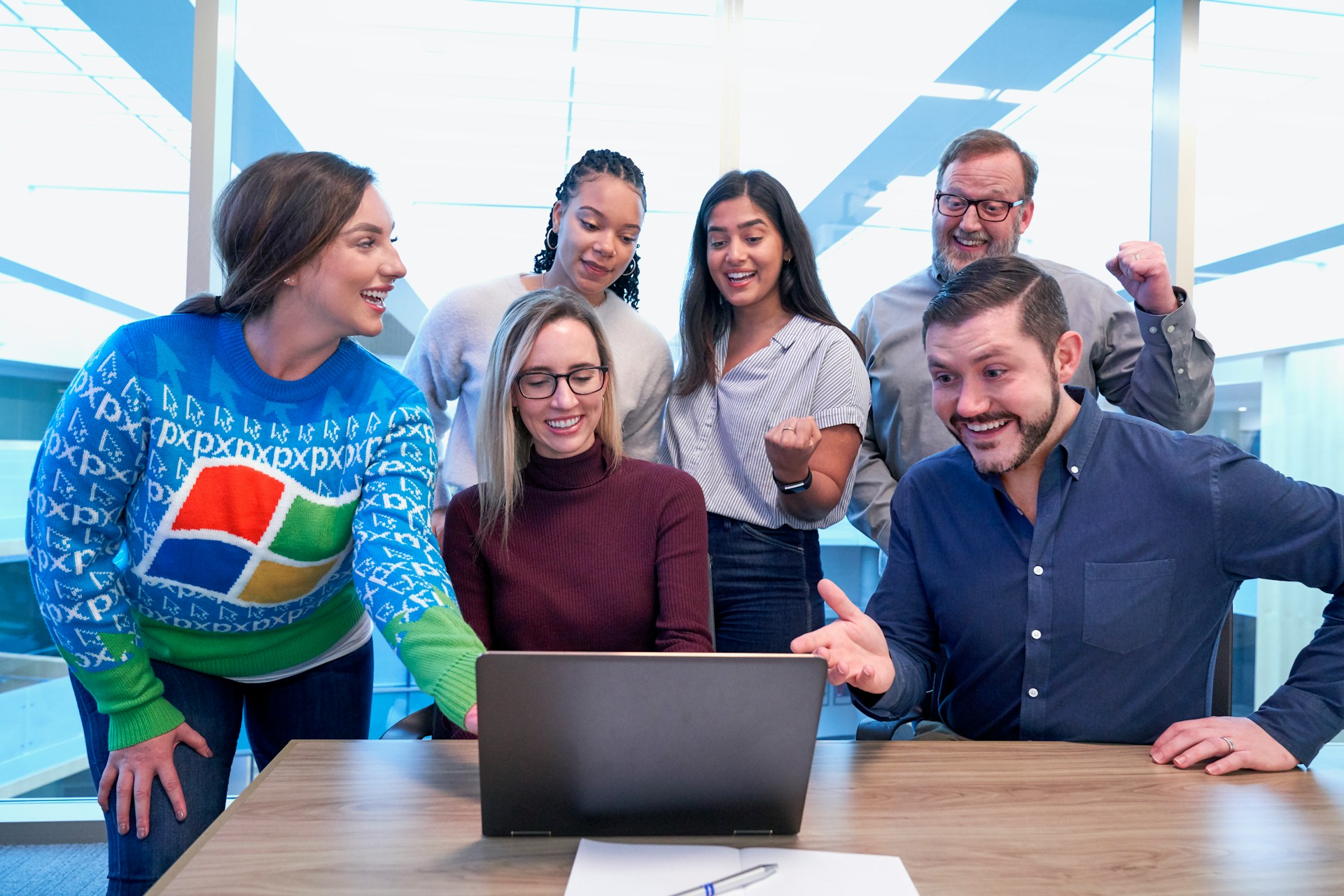 Our team working together